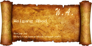 Weigang Abod névjegykártya